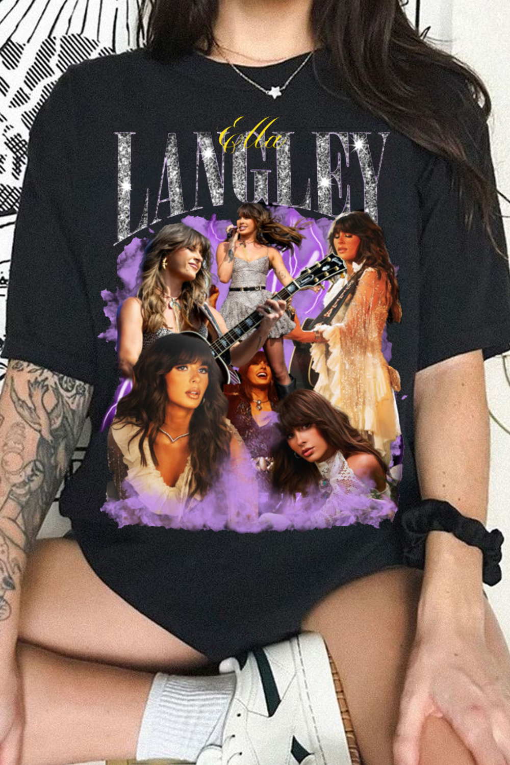 Ella Langley Vintage 90s Bootleg Shirt | Dandelion Tour Graphic Tee