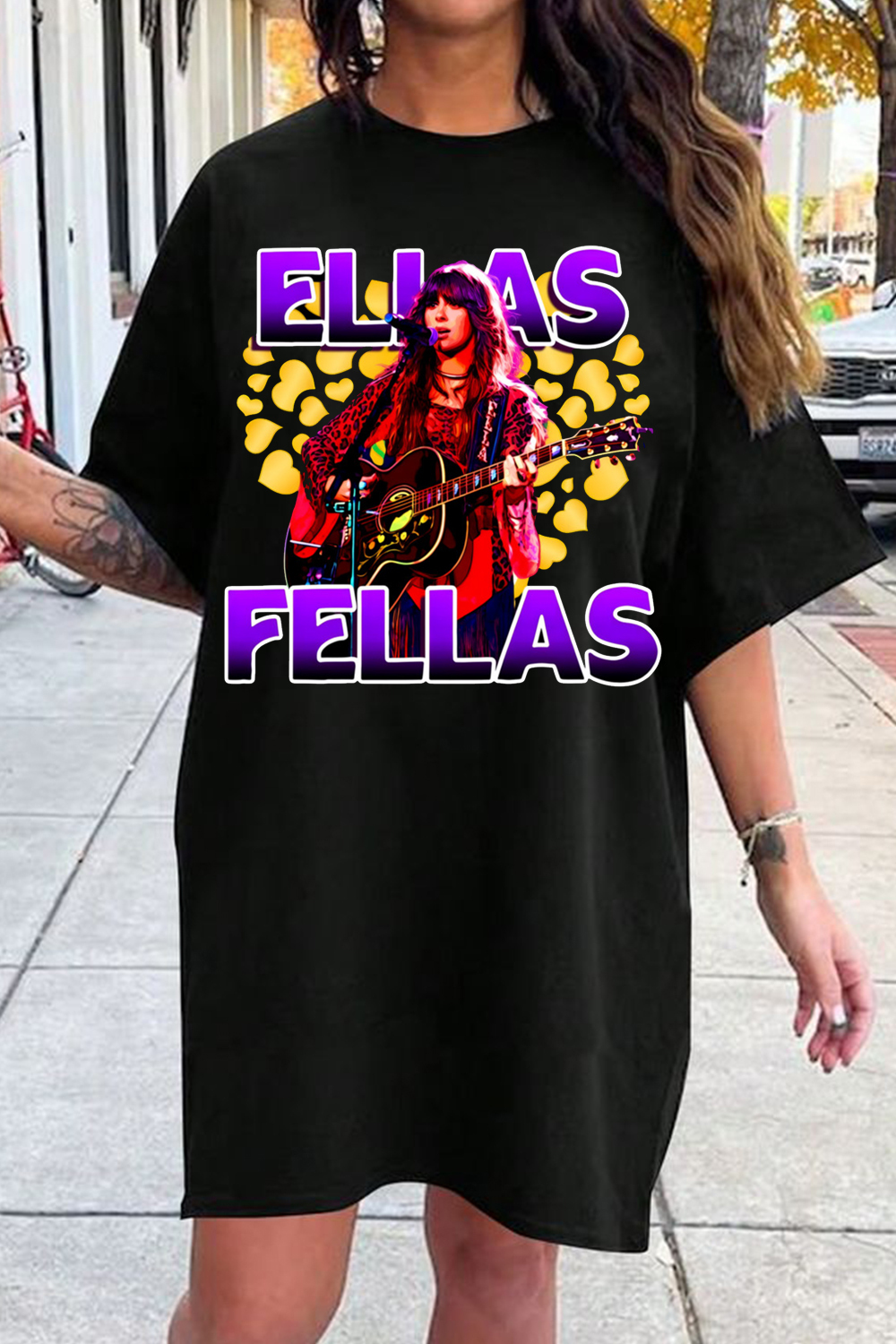Ella's Fellas T-Shirt Dress | Retro Country Concert Graphic Tee