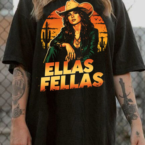 Vintage Ellas Fellas Shirt - Retro Western Country Fan Tee