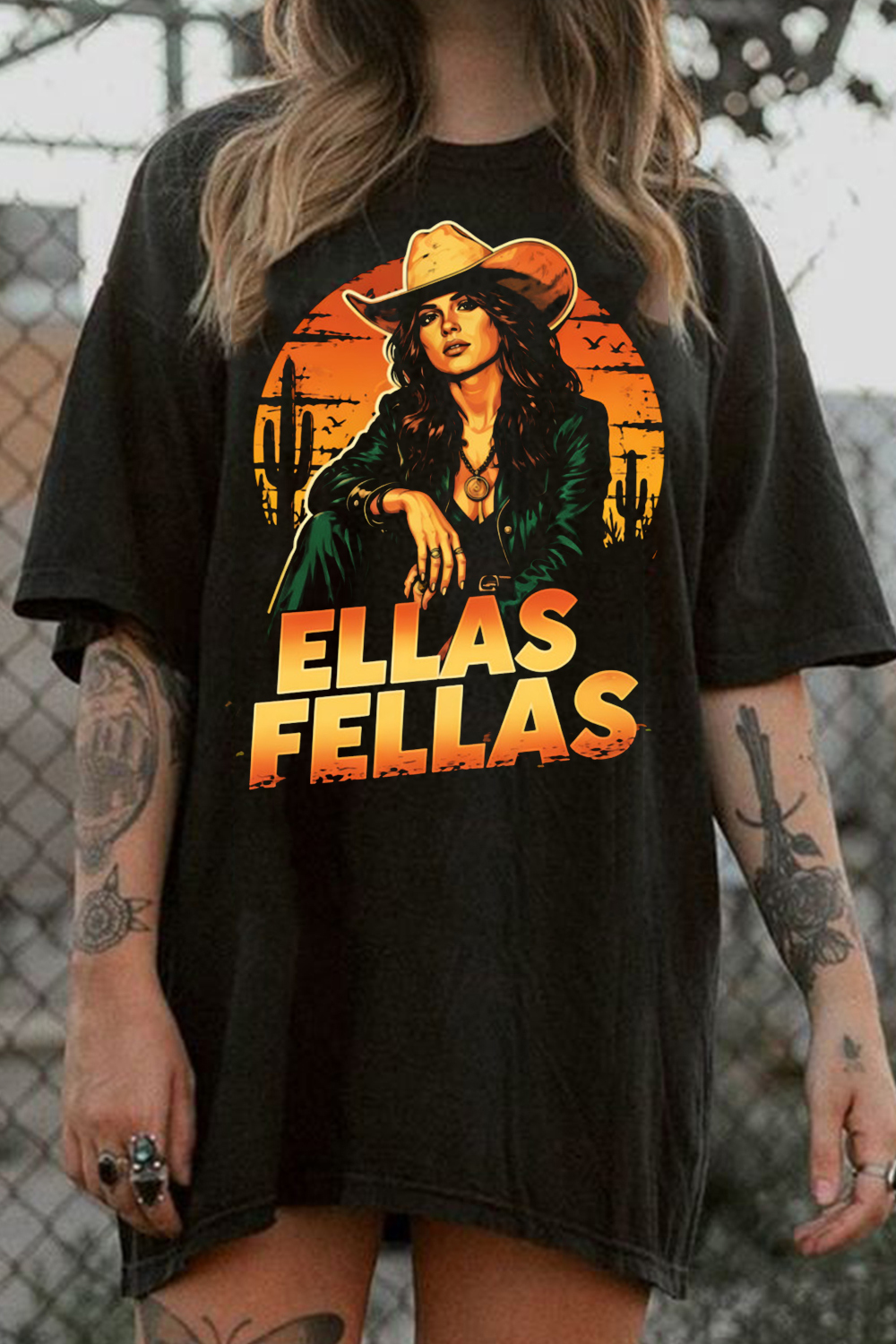 Vintage Ellas Fellas Shirt - Retro Western Country Fan Tee