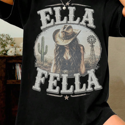 Ella Fella Vintage Western Shirt | Country Concert Graphic Tee