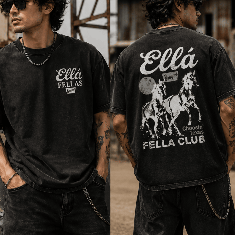 Vintage Ella Fellas Choosin' Texas Graphic Tee | Retro Western