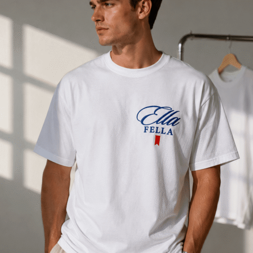 Ella Fella Men's T-Shirt | Vintage Beer Logo Parody Country Merch