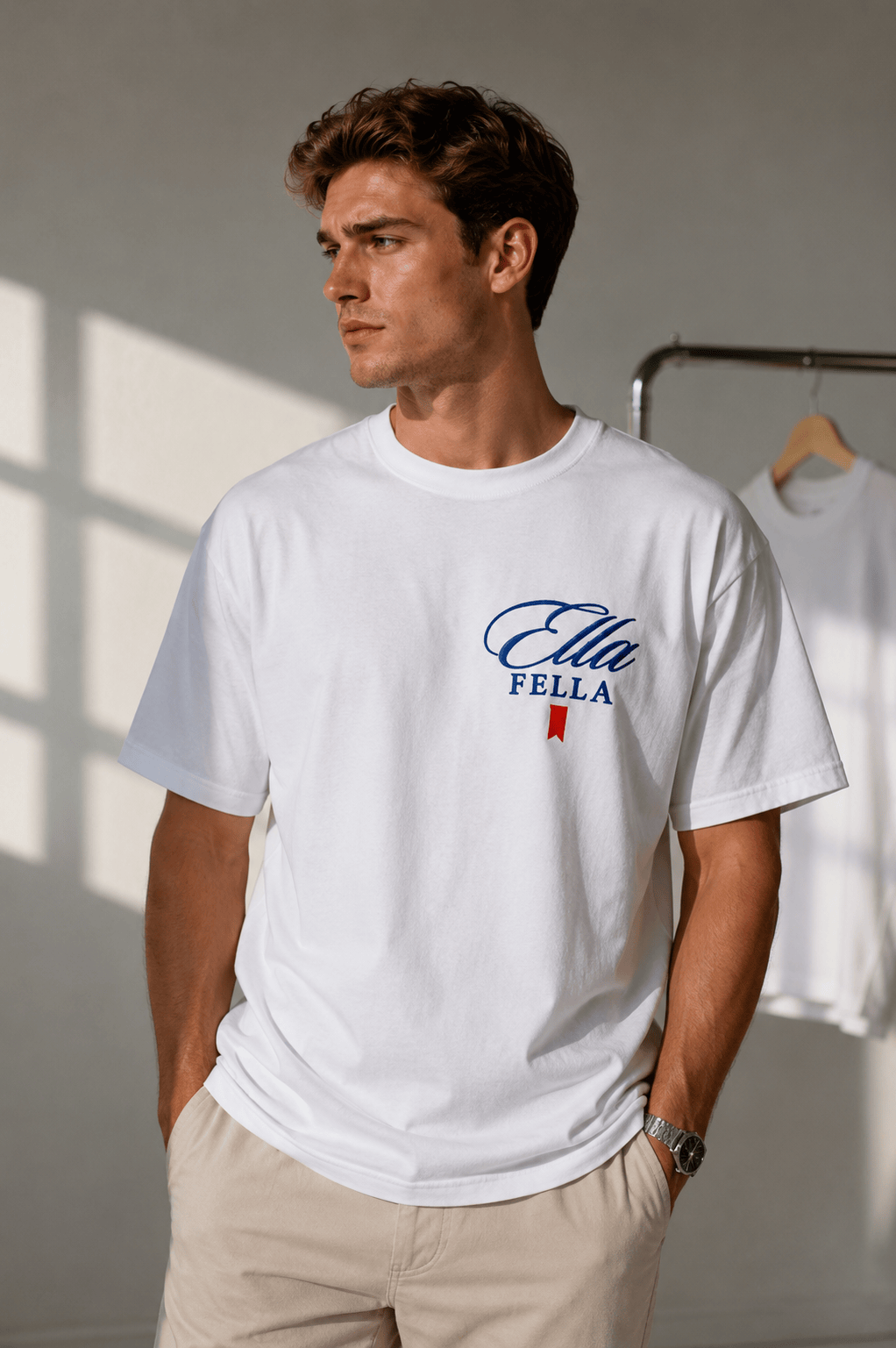Ella Fella Men's T-Shirt | Vintage Beer Logo Parody Country Merch