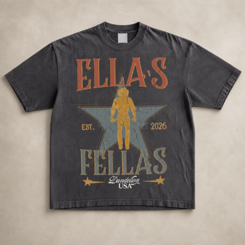 Ella's Fellas Vintage Western Graphic Tee | Retro Cowboy Concert Shirt