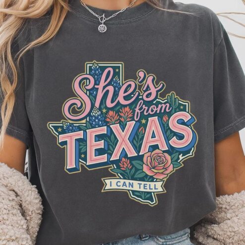 She's From Texas I Can Tell Shirt | Vintage Country Concert Tee