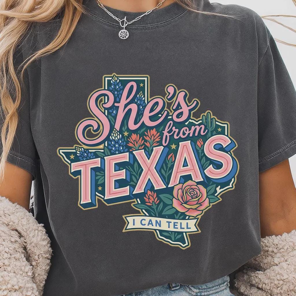 She's From Texas I Can Tell Shirt | Vintage Country Concert Tee