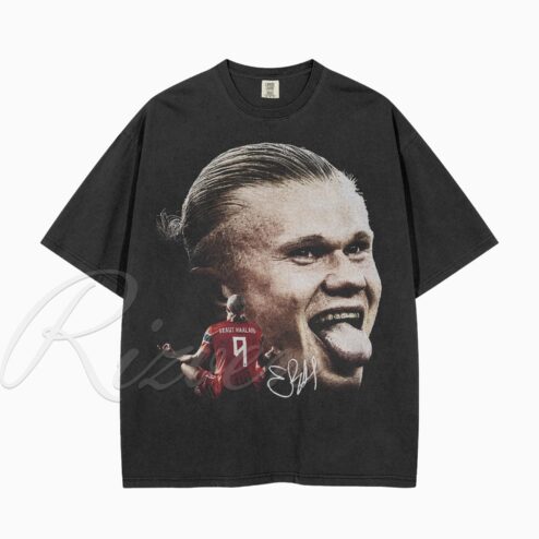 Vintage Erling Haaland Graphic T-Shirt | Retro Soccer Fan Tee