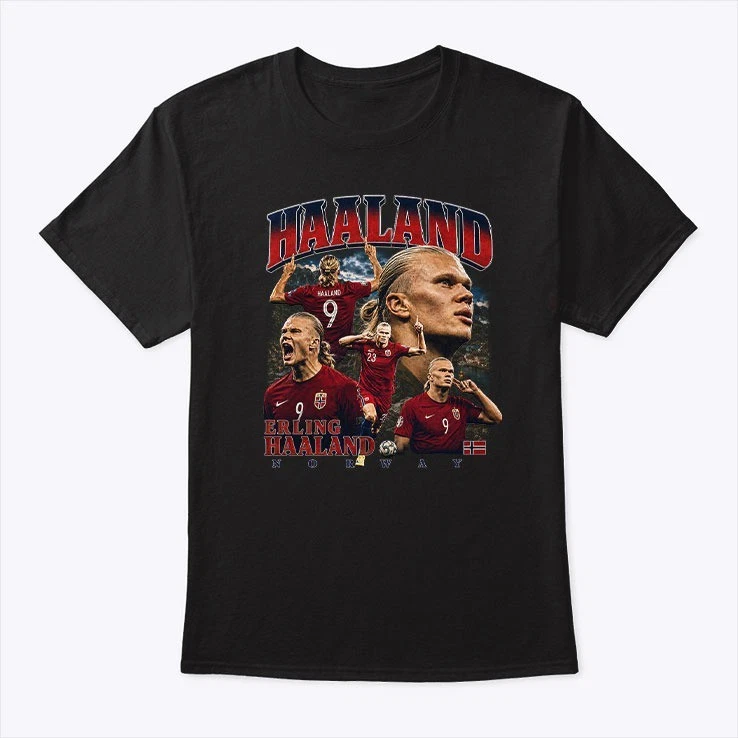 Erling Haaland Norway Shirt Vintage 90s Bootleg Tee