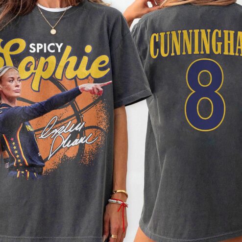 Spicy Sophie Cunningham Shirt, Double Sided Basketball Graphic Tee, Basketball Fan Gift