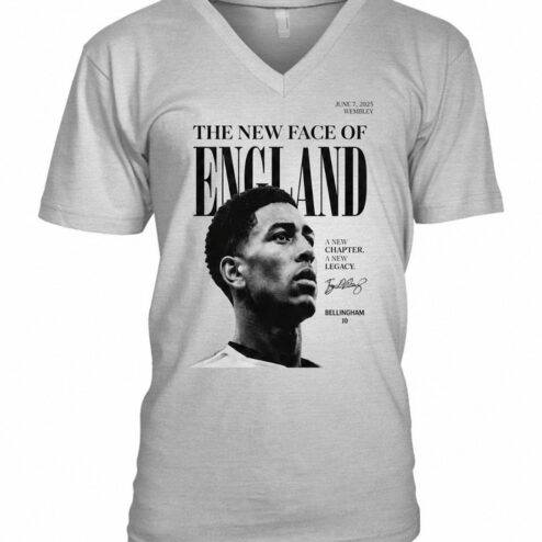 The New Face Of England Legacy V-Neck Tee | Football Fan Shirt