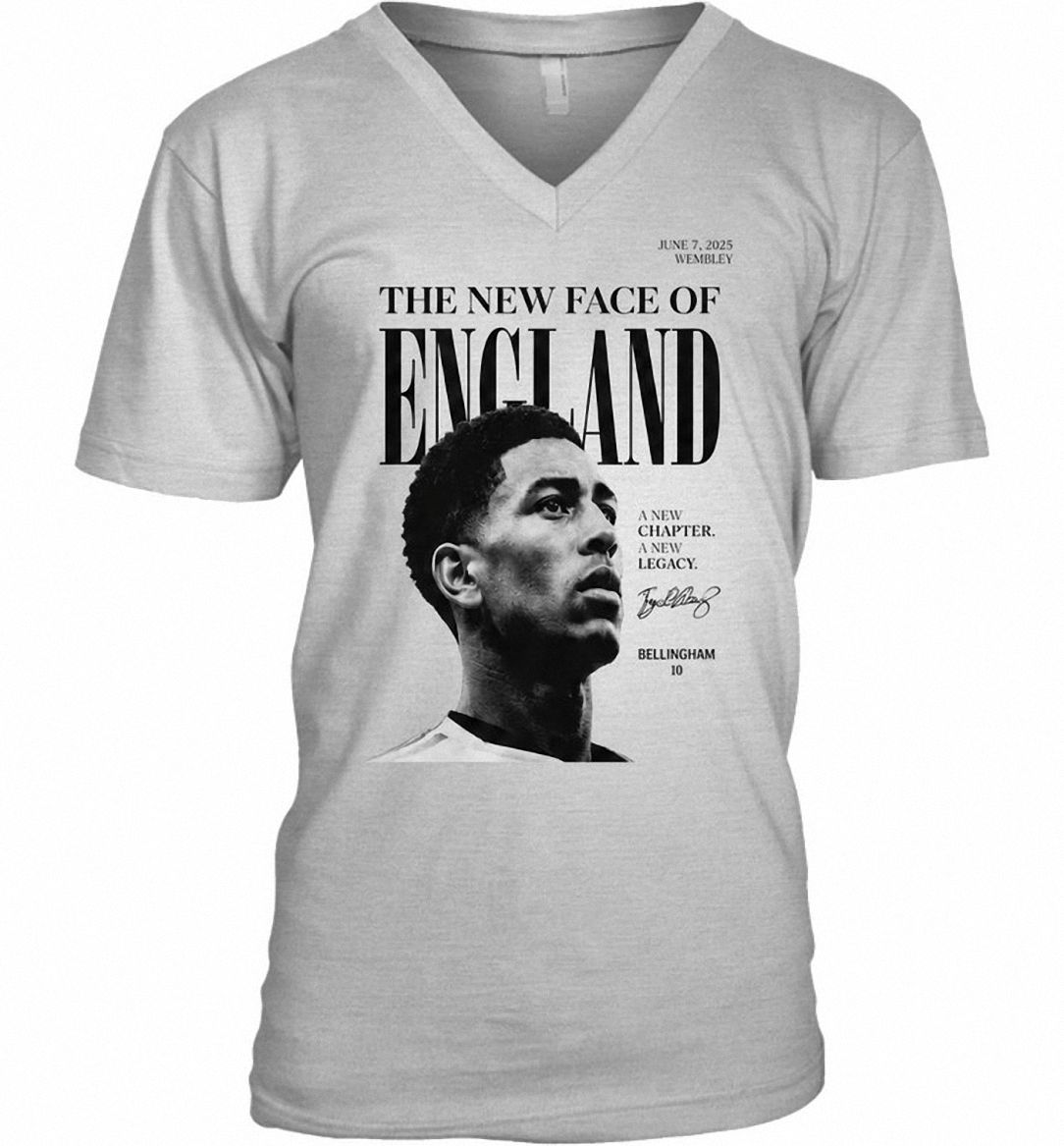 The New Face Of England Legacy V-Neck Tee | Football Fan Shirt