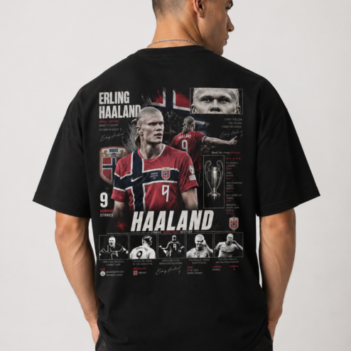 Erling Haaland Vintage Bootleg T-Shirt – Norway World Cup Tee