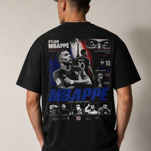Kylian Mbappé Vintage Bootleg T-Shirt | France #10 Graphic Tee