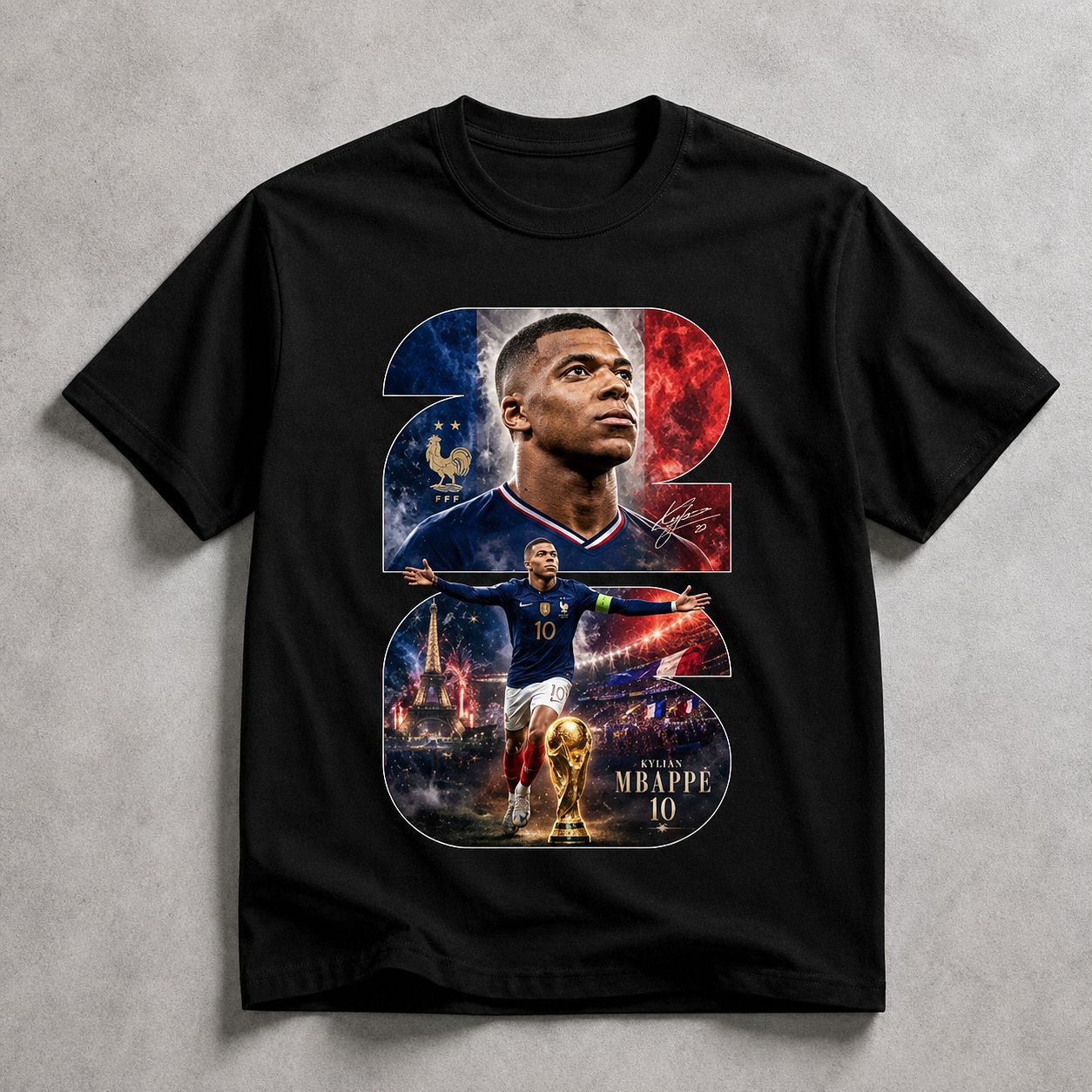 Kylian Mbappé #10 Graphic T-Shirt | France World Cup 2026 Fan Tee