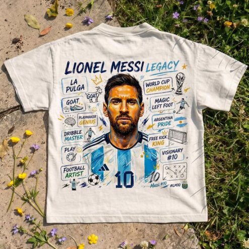 Lionel Messi Legacy Graphic T-Shirt | 2026 World Cup GOAT Tee