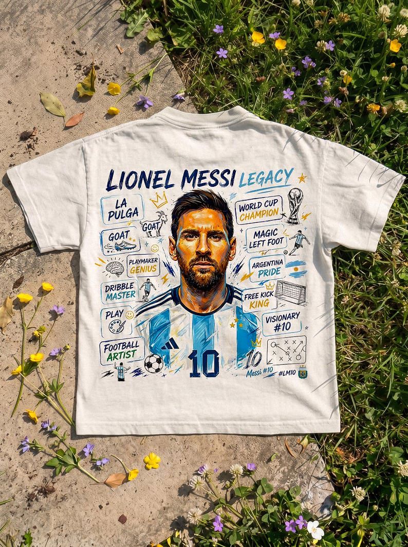 Lionel Messi Legacy Graphic T-Shirt | 2026 World Cup GOAT Tee