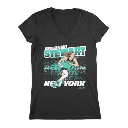 Breanna Stewart New York Liberty Women's V-Neck Graphic Shirt