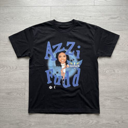 Azzi Fudd Caricature Shirt | Dallas Wings WNBA Fan Graphic Tee
