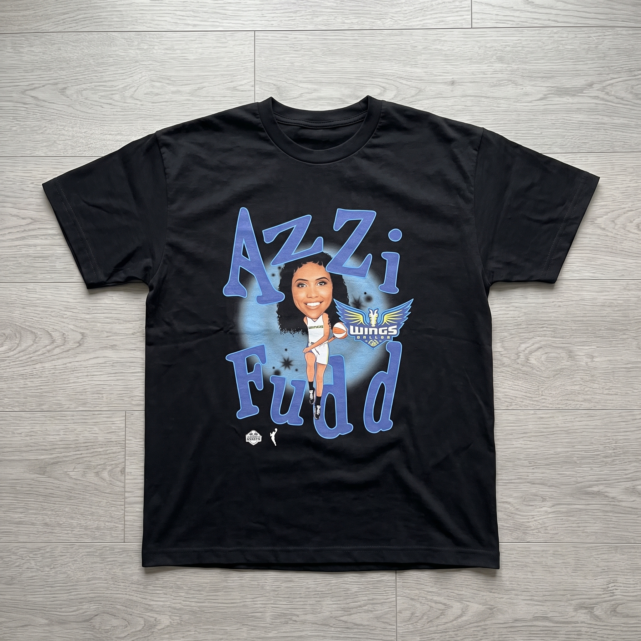 Azzi Fudd Caricature Shirt | Dallas Wings WNBA Fan Graphic Tee