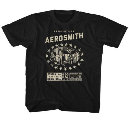 Kids Vintage Aerosmith T-Shirt - 1974 Boston Rock Graphic Tee