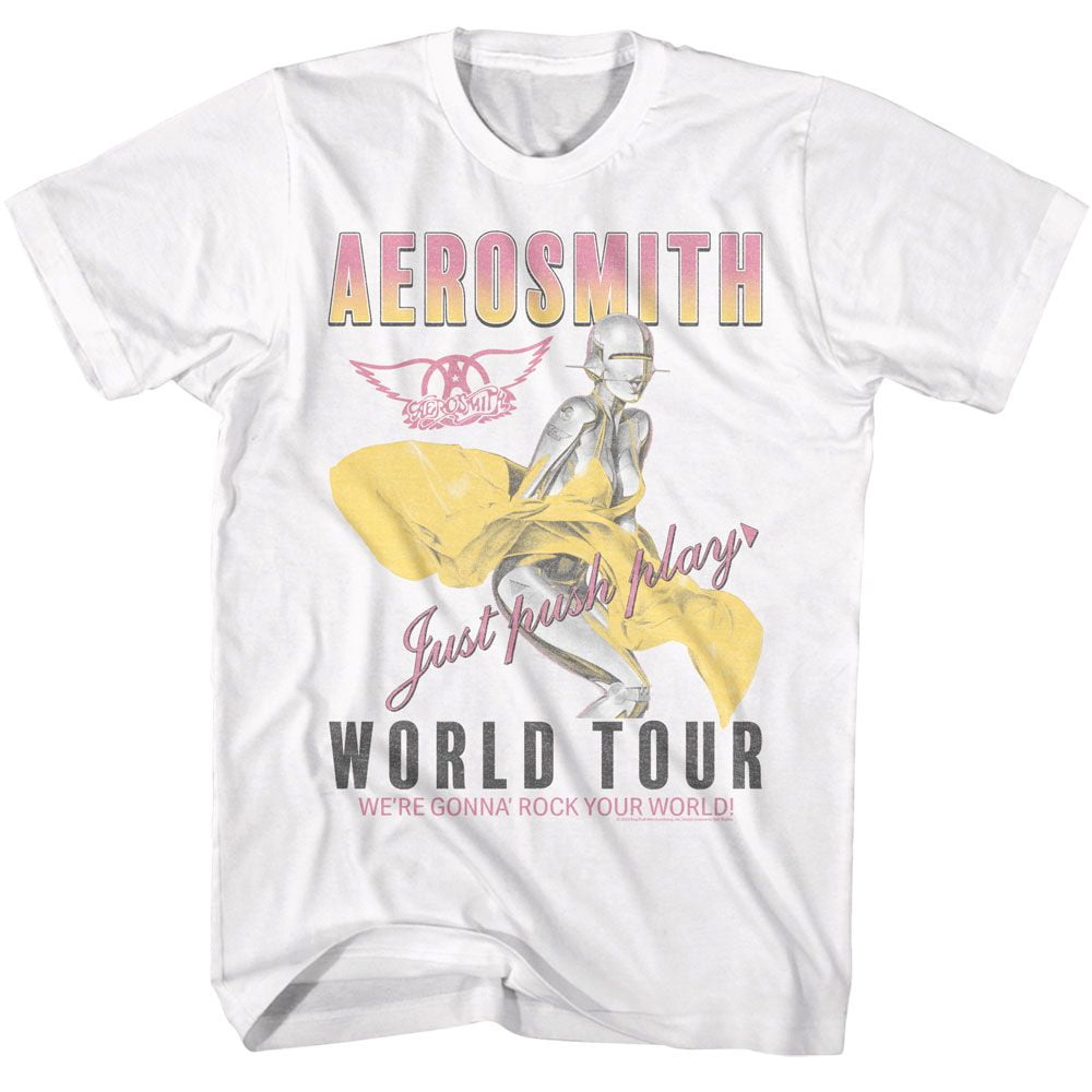 Aerosmith Just Push Play Vintage Tour T-Shirt | 2001 Rock Band Graphic Tee