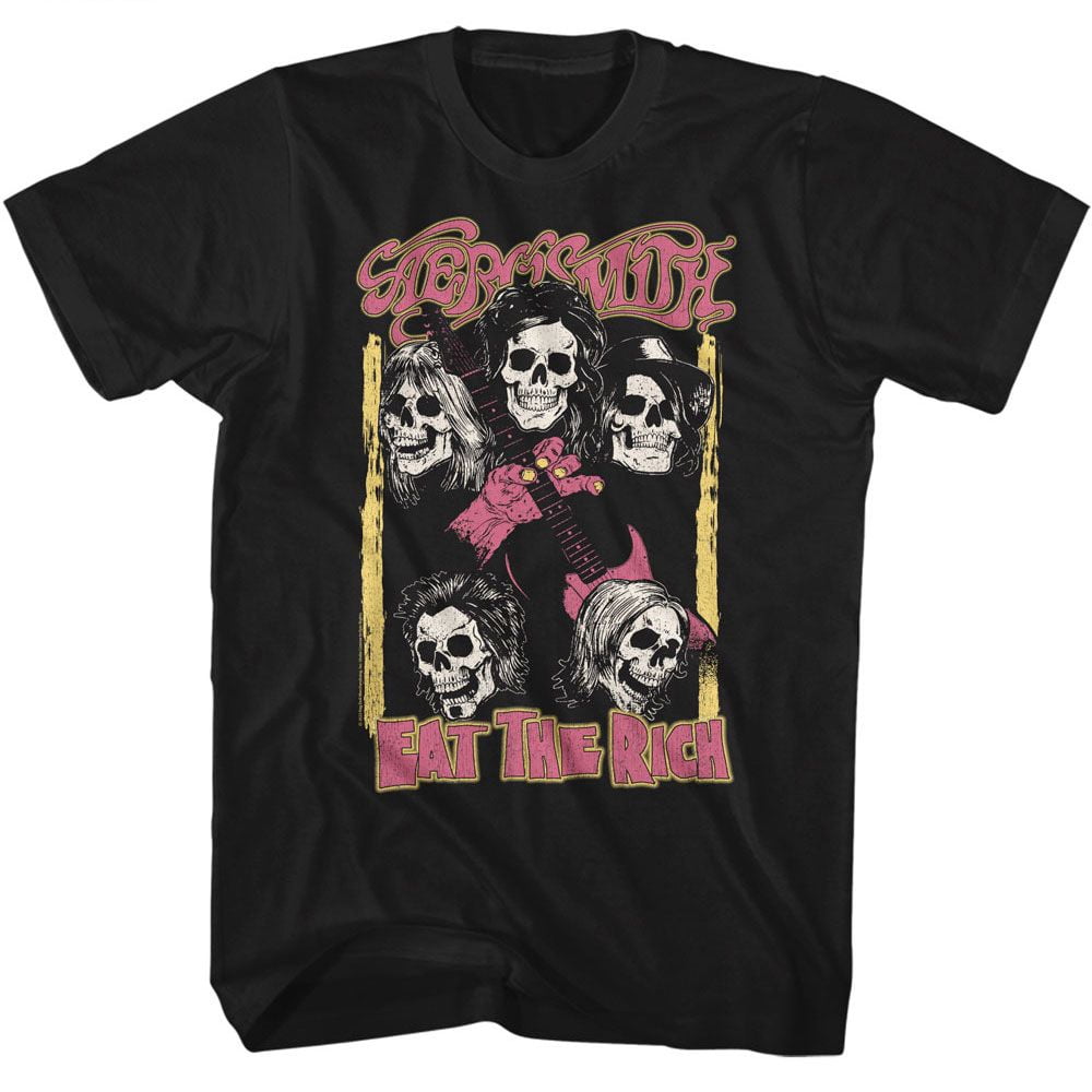 Vintage Eat The Rich Shirt - Retro 90s Rock Band Skull Graphic Tee
