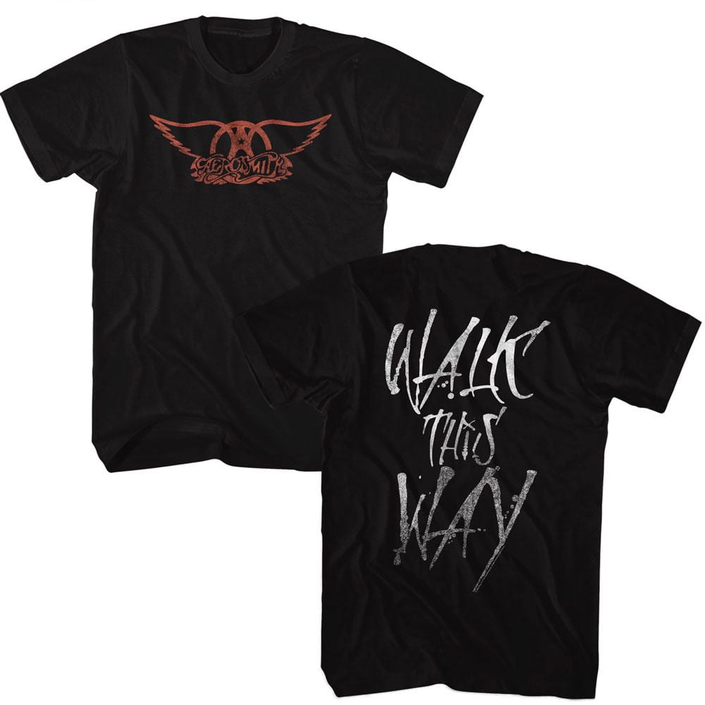 Walk This Way Vintage Rock Band T-Shirt - Black Unisex Tee