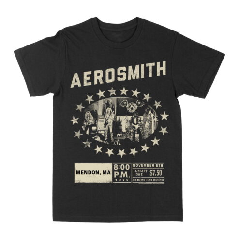 Aerosmith First Concert 1970 Mendon MA Vintage Graphic Tee