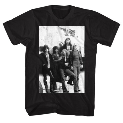 Vintage Aerosmith Eurofest 77 Graphic Tee - Classic Rock Band Shirt