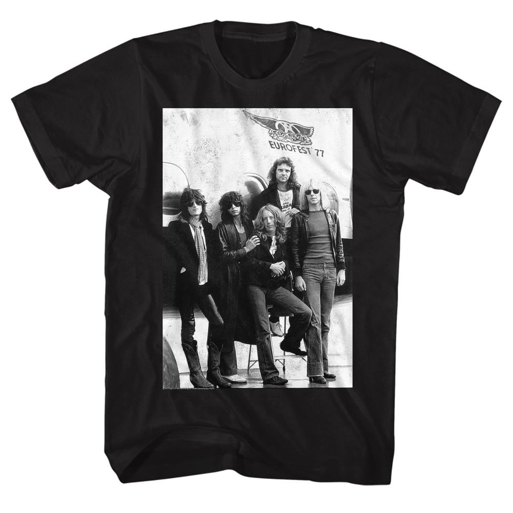 Vintage Aerosmith Eurofest 77 Graphic Tee - Classic Rock Band Shirt