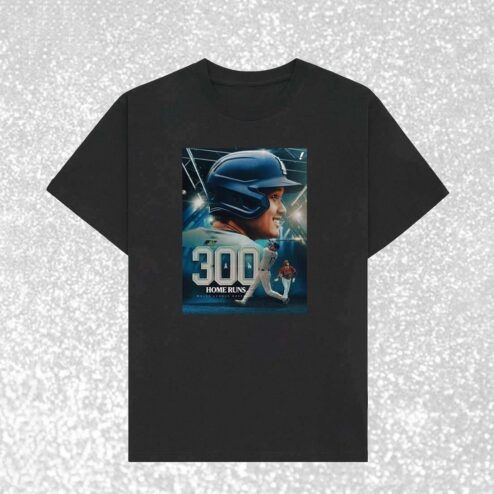 Shohei Ohtani 300 Home Runs Commemorative LA Baseball Hoodie