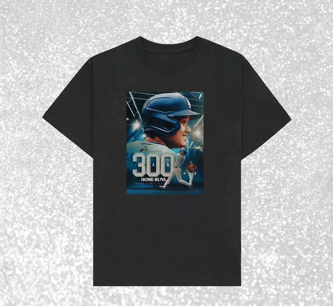 Shohei Ohtani 300 Home Runs Commemorative LA Baseball Hoodie