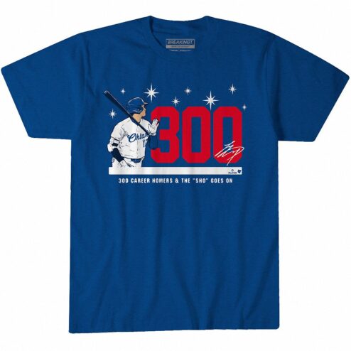 Shohei Ohtani 300 Career Homers Hoodie | LA Dodgers Milestone