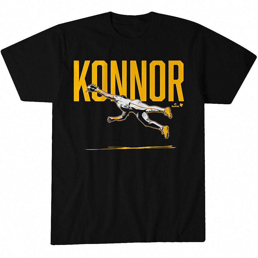 Konnor Baseball Graphic Hoodie | Heavyweight Black & Yellow Fan Gear