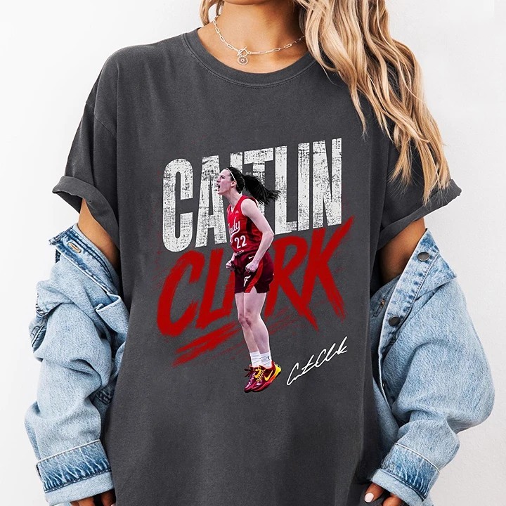 Retro Clark Basketball Graphic Tee - Vintage Women's Hoops Fan Shirt