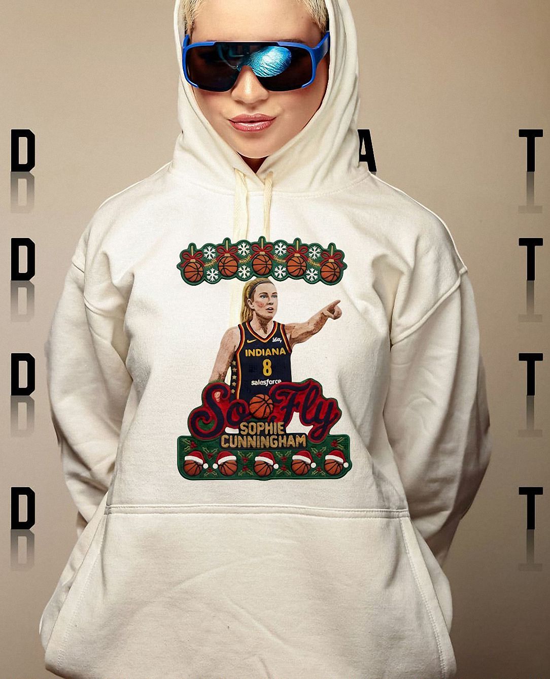 Indiana Women's Basketball Graphic Hoodie - Festive Hoops Fan Gear