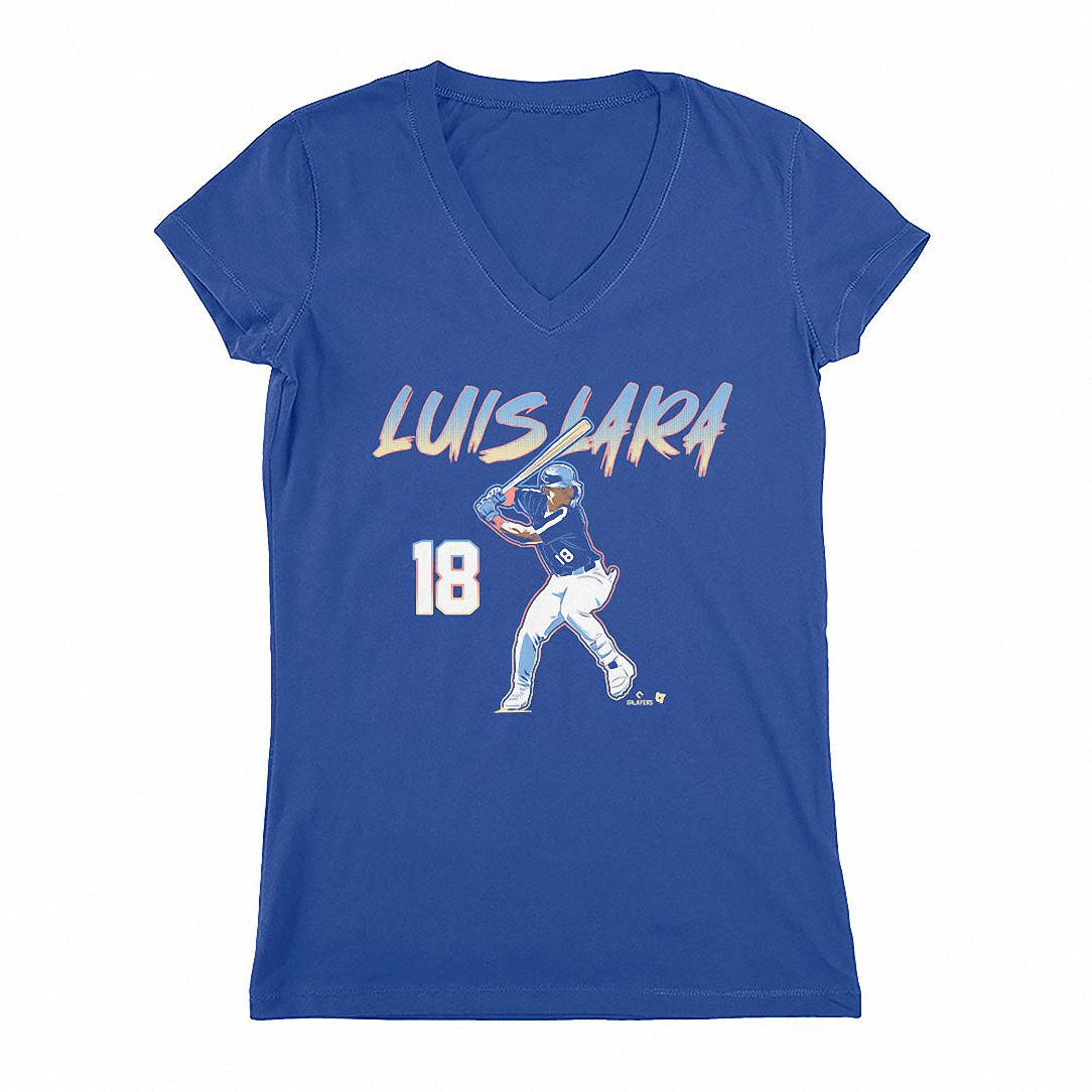Number 18 Baseball Player Graphic V-Neck Tee | Women's Game Day Shirt