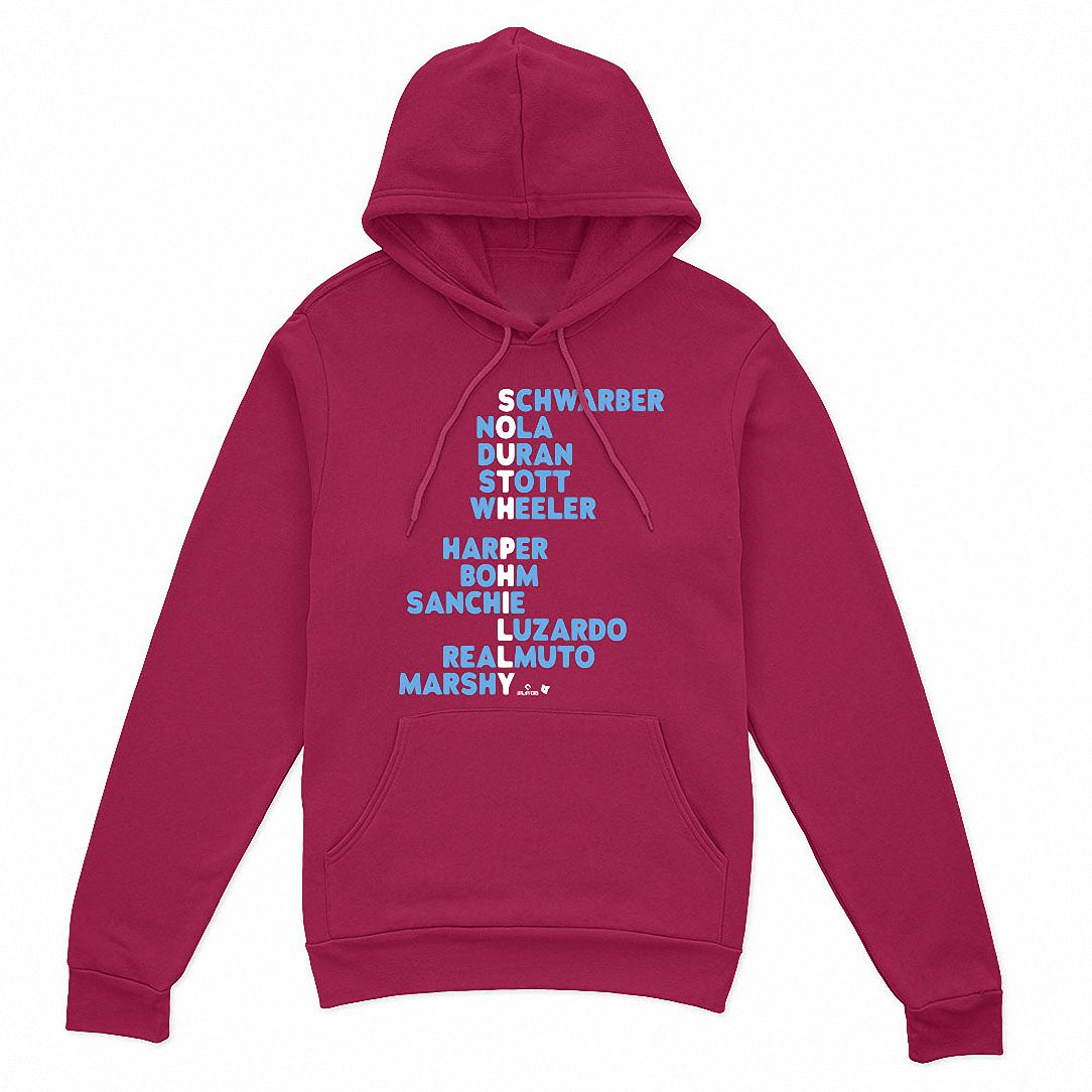Philly Baseball Fan Graphic Hoodie | Burgundy Game Day Apparel