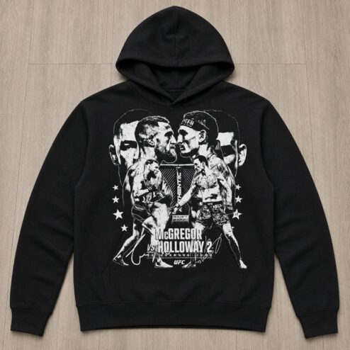 Conor McGregor vs Max Holloway 2 Vintage Fight Hoodie