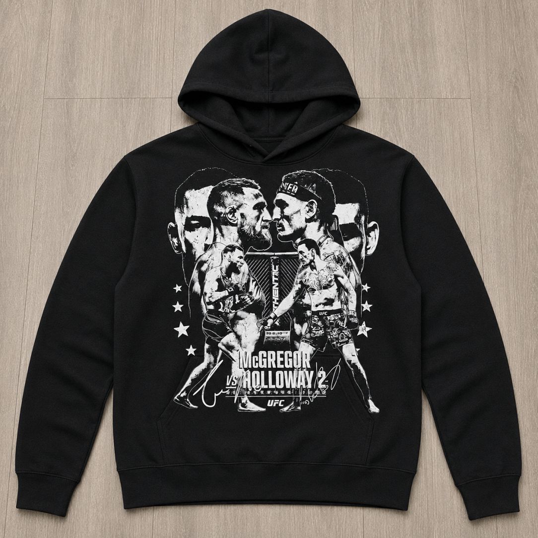 Conor McGregor vs Max Holloway 2 Vintage Fight Hoodie