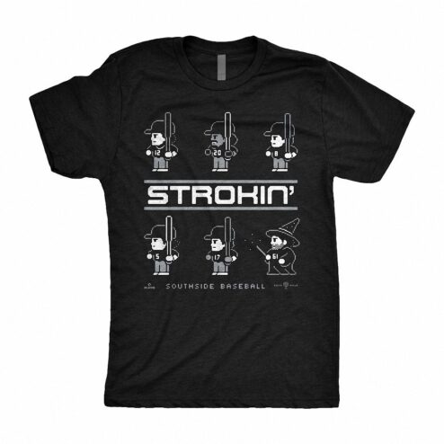 Southside Baseball Strokin' Retro 8-Bit Graphic T-Shirt