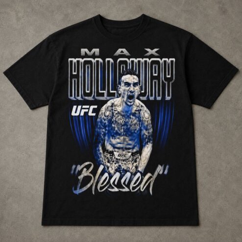 Max Holloway UFC Vintage Bootleg T-Shirt | Blessed Graphic Tee