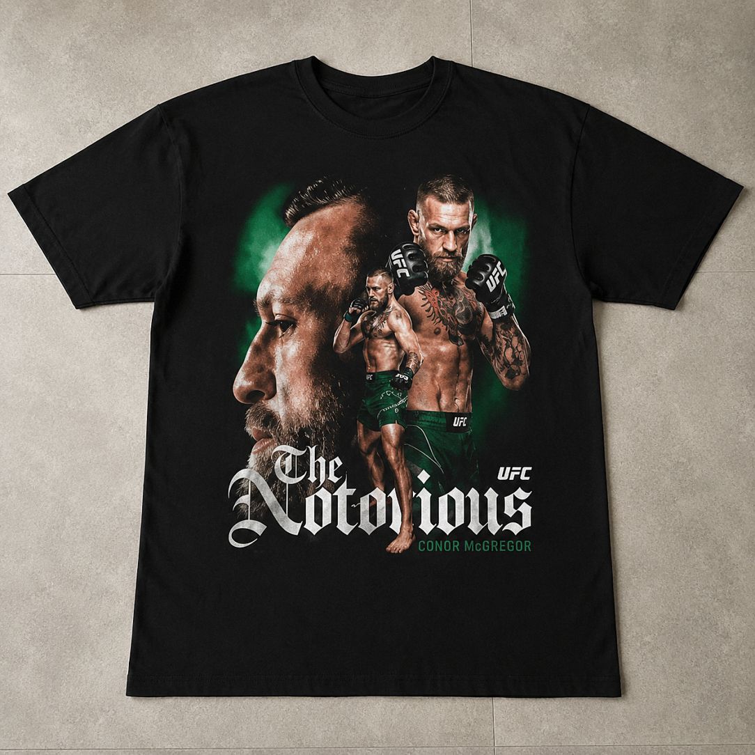 Conor McGregor The Notorious UFC Vintage Graphic Tee htbuxyea