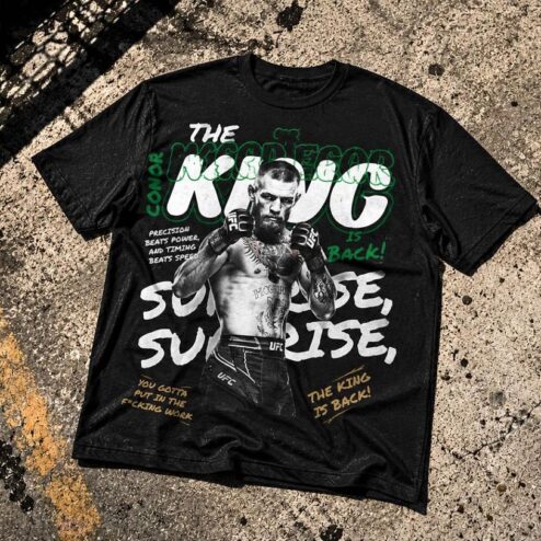Conor McGregor King Is Back T-Shirt - Vintage MMA Tee xyoswgxe
