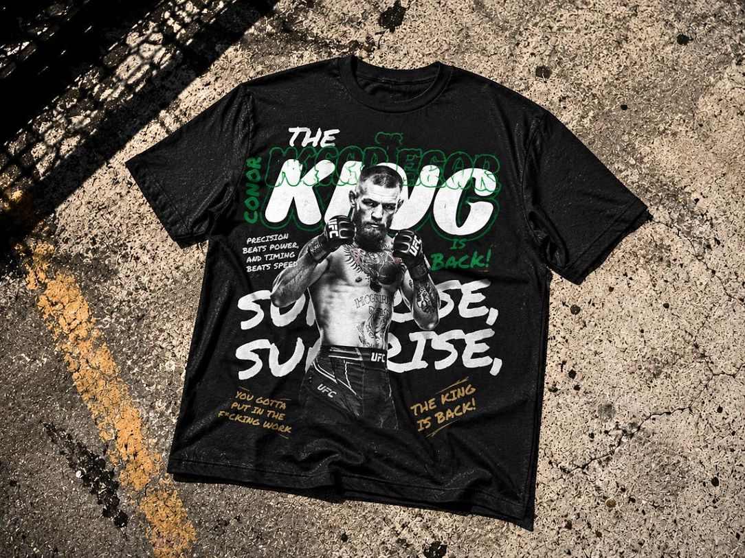 Conor McGregor King Is Back T-Shirt - Vintage MMA Tee xyoswgxe