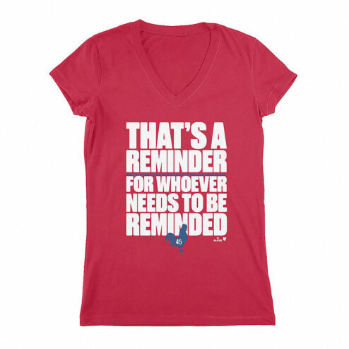 That's A Reminder Rooster 45 Women's V-Neck Graphic Tee
