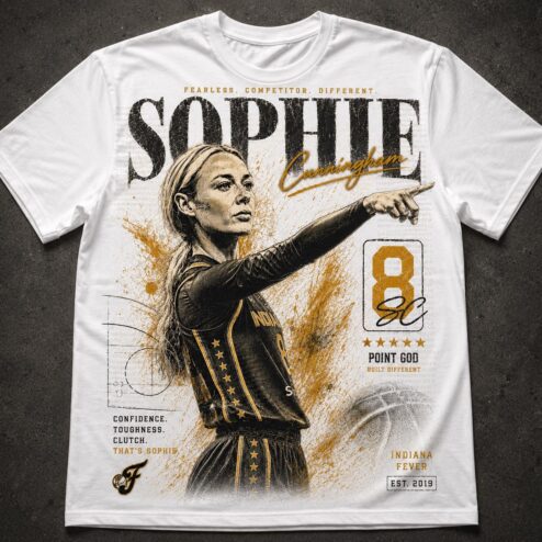 Sophie Cunningham Indiana Fever Graphic T-Shirt | WNBA Fan Gear