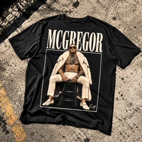 Conor McGregor Vintage Graphic Tee - Notorious Fur Coat Shirt