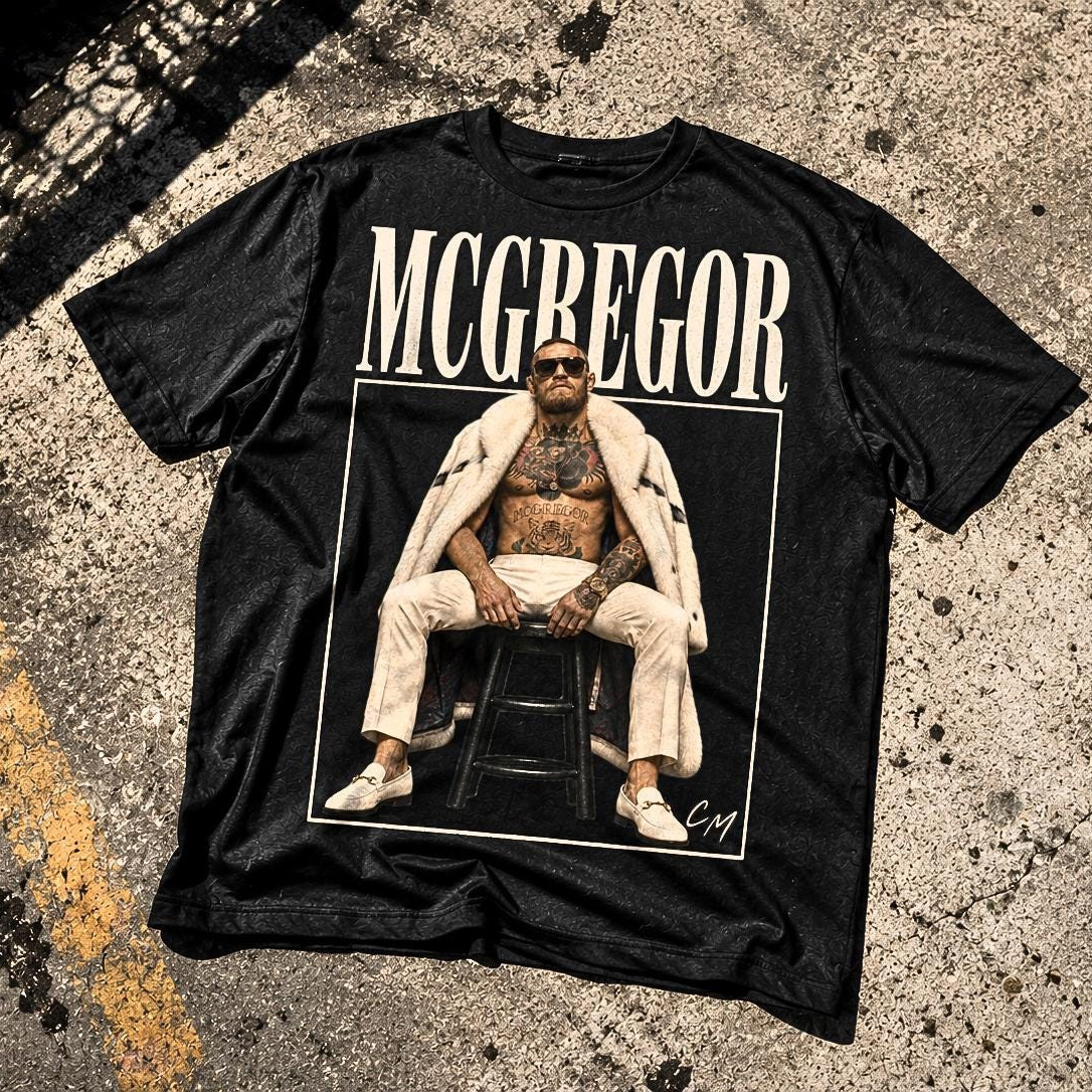 Conor McGregor Vintage Graphic Tee - Notorious Fur Coat Shirt